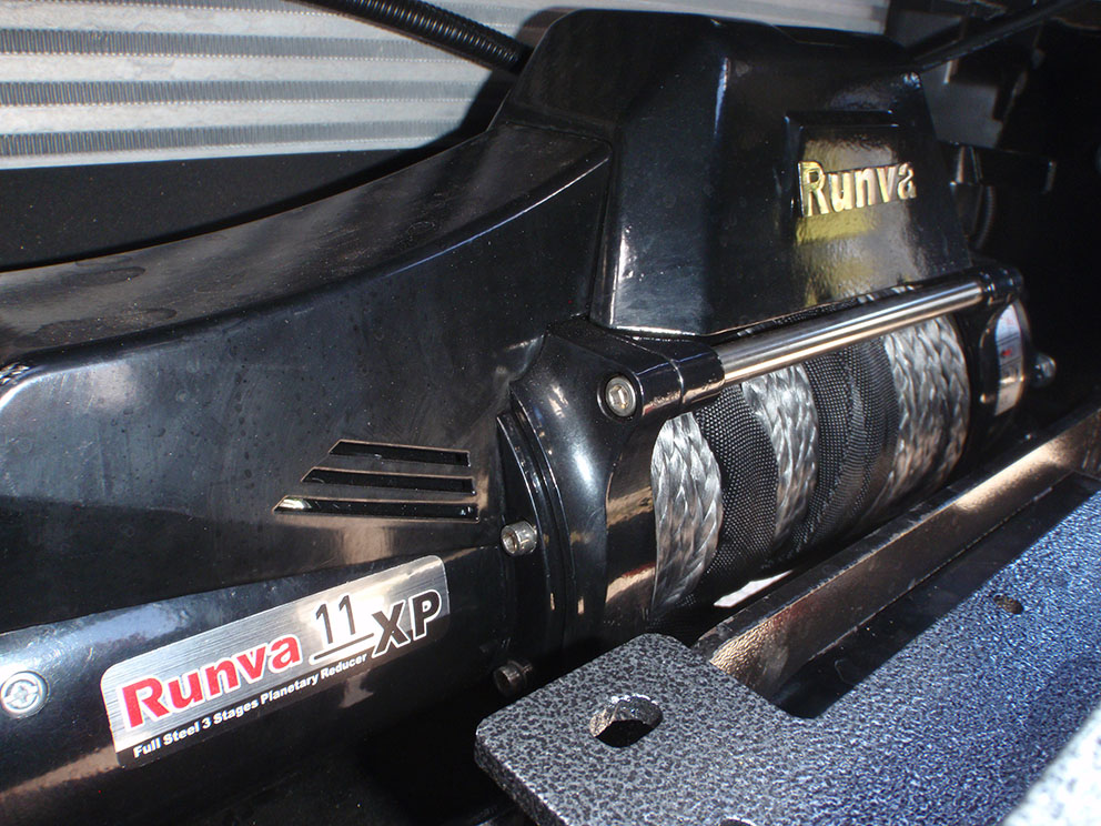 Ford Ranger Runva winch fitted to ECB bullbar